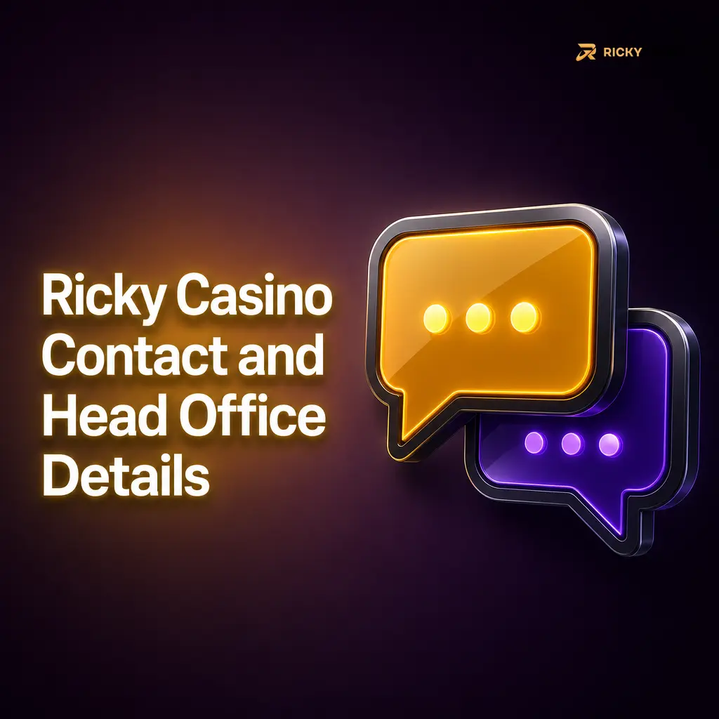 Ricky Casino contact and head office details with 24/7 support, live chat, email and complaints information