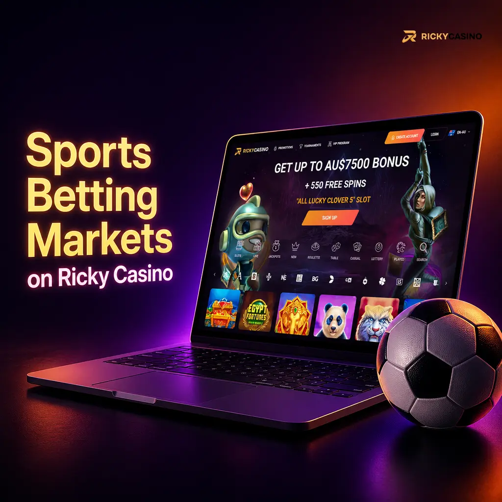 Ricky Casino sportsbook markets for AFL, NRL, cricket, tennis and football betting in Australia